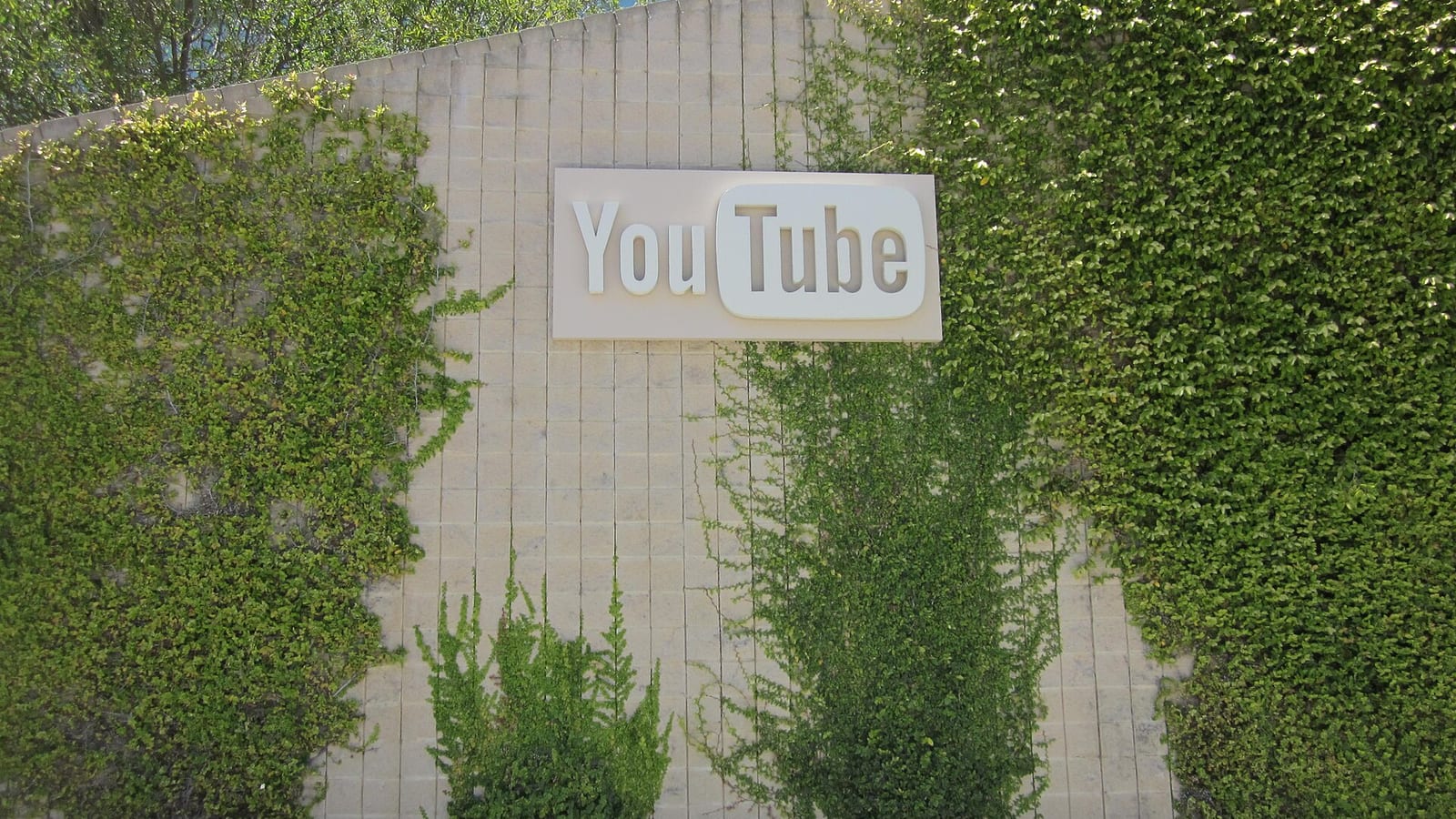 The YouTube sign at its San Bruno headquarters.