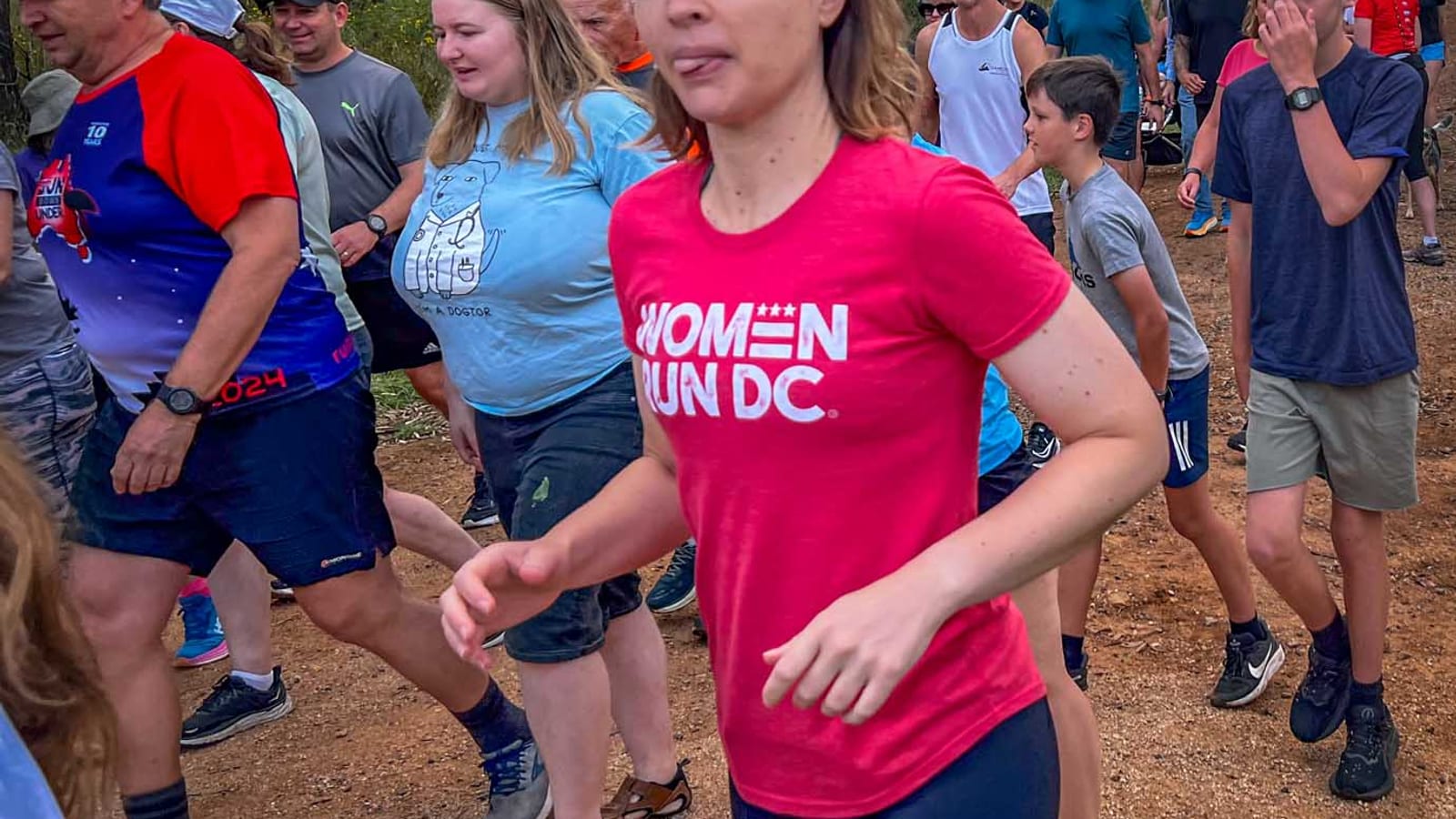 Runners at a parkrun in Canberra, Australia, in February 2024.